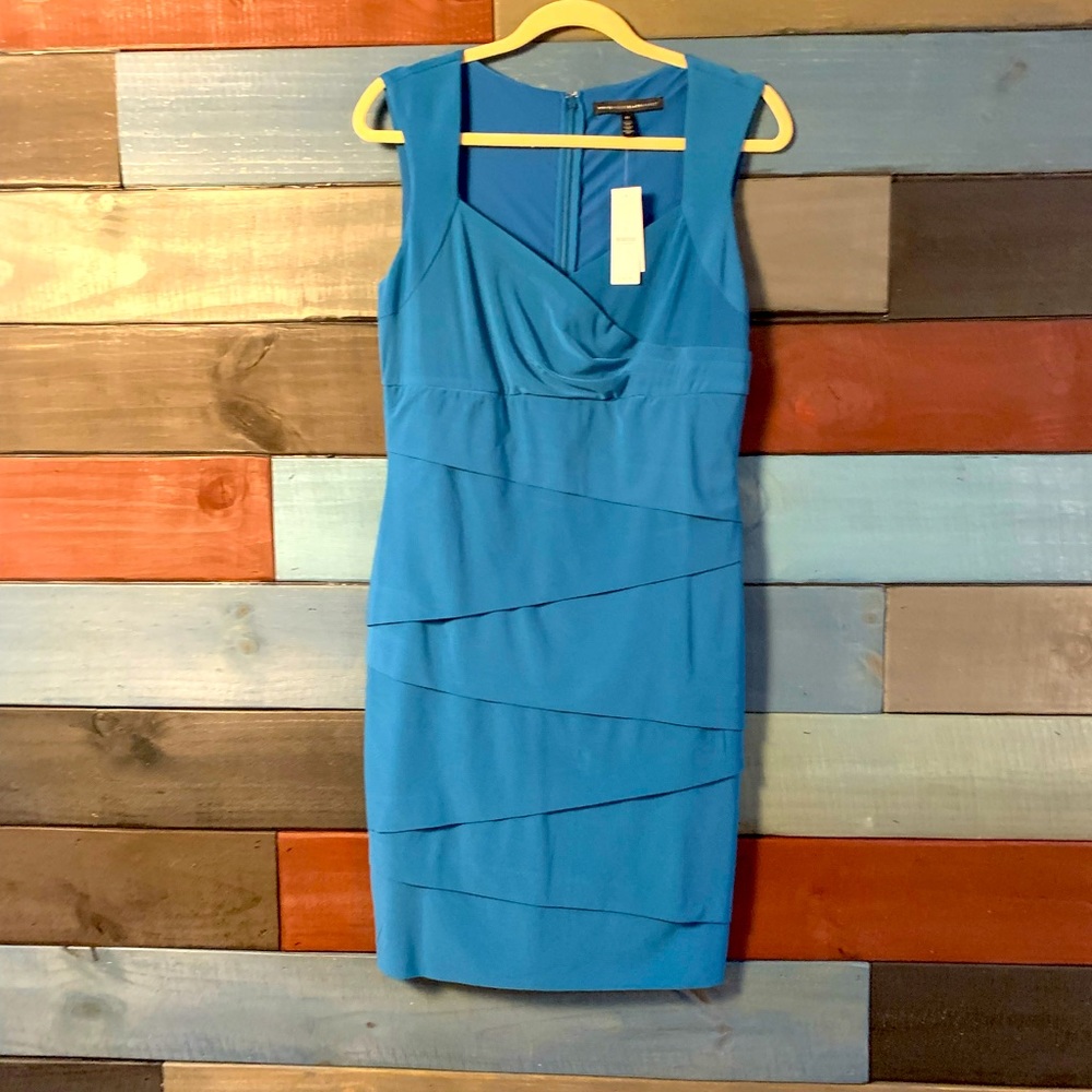 NWT White House Black Market Teal dress